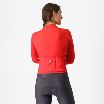 Maglia CASTELLI ESPRESSO THERMAL Donna Maniche Lunghe Hibiscus