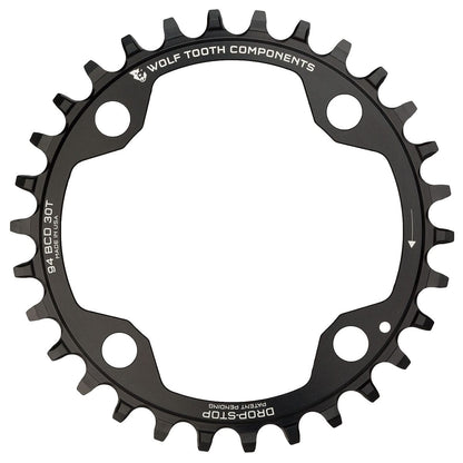Piatto WOLF TOOTH 94 BCD 10/11V Sram X01/X1/GX/NX 4 Fori 94mm Nero