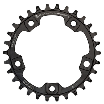 Piatto WOLF TOOTH 94 BCD 9/10/11/12V 5 Fori 94mm Nero