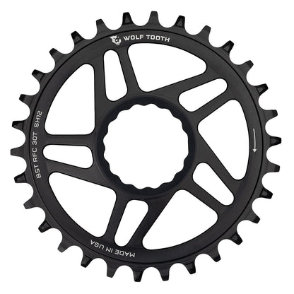 Piatto Singolo WOLF TOOTH BOOST 12V Raceface CINCH Shimano Direct Mount Offset 3mm Nero