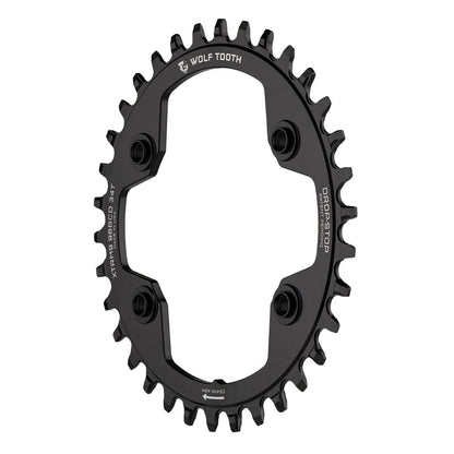 Piatto WOLF TOOTH 96 BCD 9/10/11/12V Shimano XTR M9000/M9020 4 Fori 96mm Nero