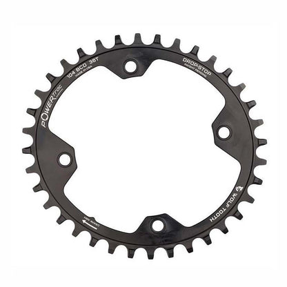 Piatto WOLF TOOTH ELLIPTICAL 104 BCD 12V Shimano 4 Fori 104mm Nero
