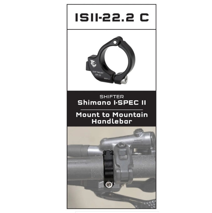 Adattatore di montaggio WOLF TOOTH ShiftMount ISEV- 22 Cambio Shimano I-SPEC II > 22 mm Manubrio