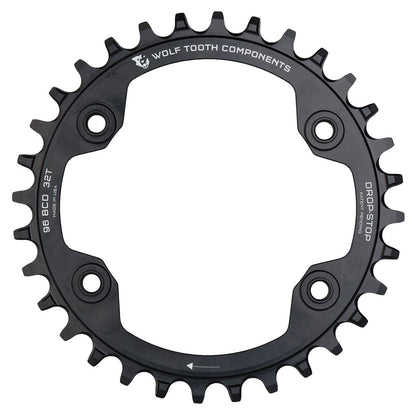 Plateau WOLF TOOTH 96 BCD 11V Shimano XTR M9000/M9020 4 Fori 96mm Nero