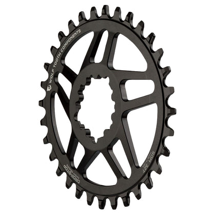 Piatto singolo WOLF TOOTH ELLIPTICAL 10/11/12V Sram Direct Mount Offset 6mm Nero