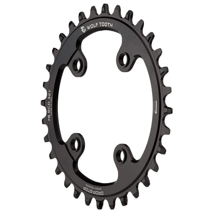 Piatto WOLF TOOTH 76 BCD 10/11/12V Sram XX1/Specialized STOUT 4 Fori 76mm Nero