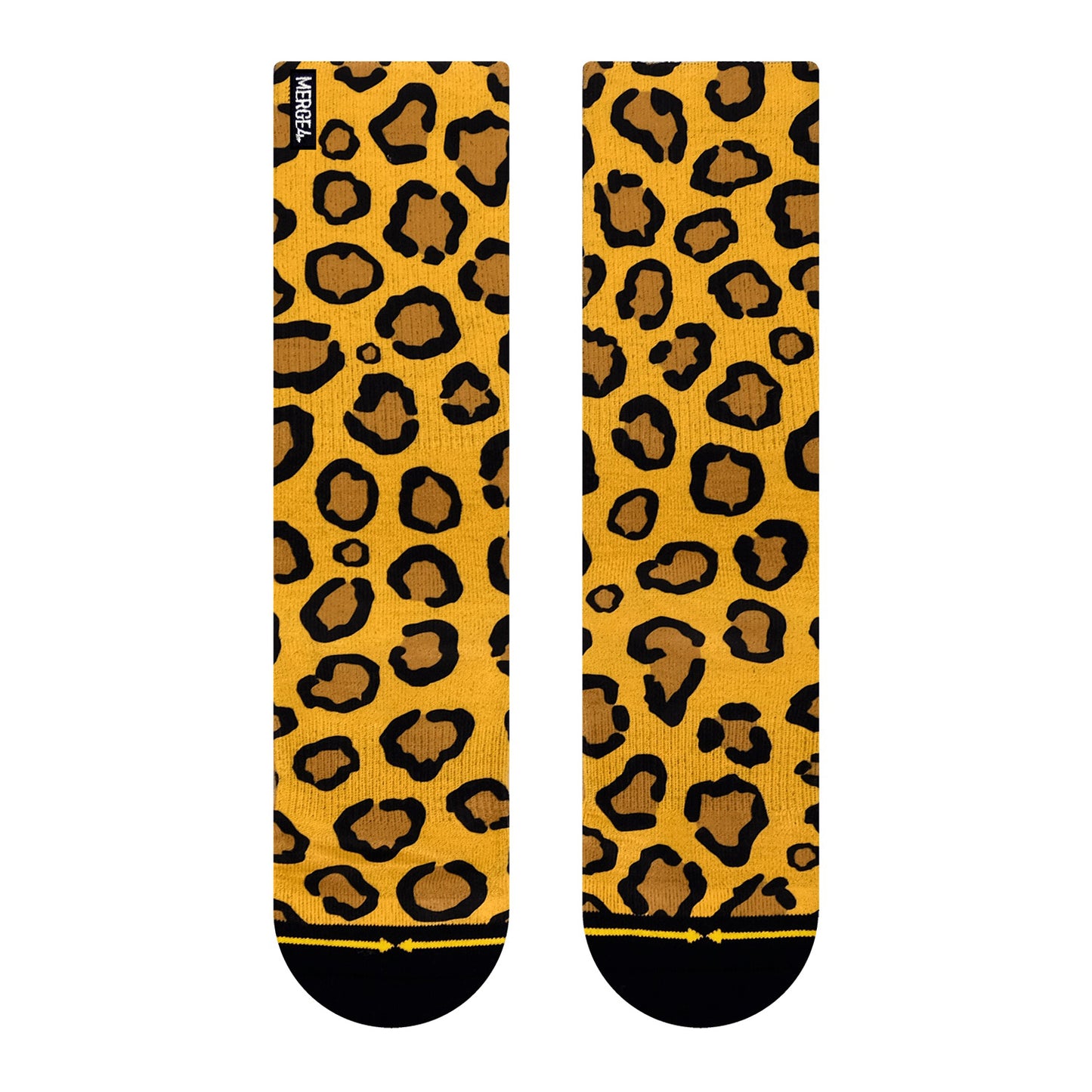 MERGE4 Calzini con stampa leopardo e gatto della giungla