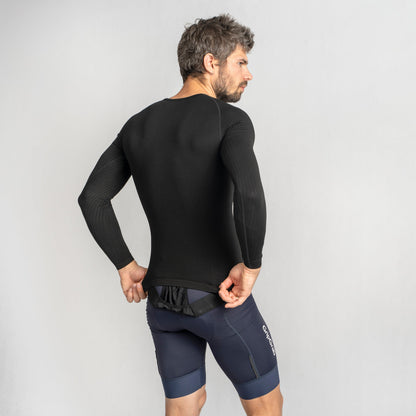 Maglia intima a maniche lunghe GRIPGRAB PACR SPRING AUTUMN SEAMLESS nera