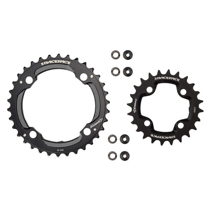Set piastre doppia RACE FACE TURBINE 11V Nero