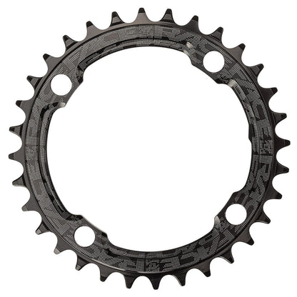 Piatto Singolo RACE FACE NARROW WIDE 9/10/11/12V 4 Fori 104 mm Nero