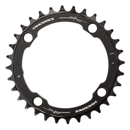 Piatto Singolo RACE FACE NARROW WIDE 9/10/11/12V 4 Fori 104 mm Nero