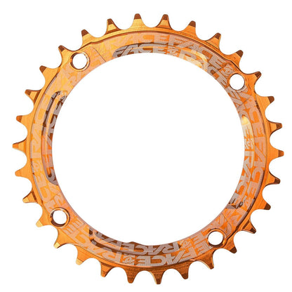 Piattello Mono RACE FACE NARROW WIDE 9/10/11/12V 4 Fori 104 mm Arancione