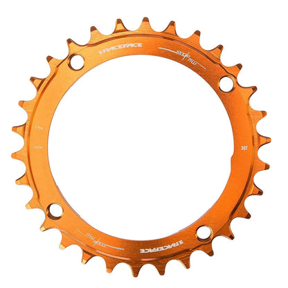 Piattello Mono RACE FACE NARROW WIDE 9/10/11/12V 4 Fori 104 mm Arancione