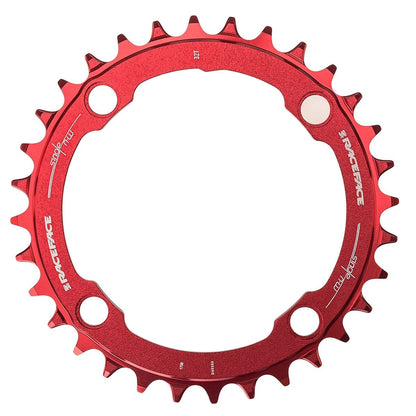 Piatto Mono RACE FACE NARROW WIDE 9/10/11/12V 4 Fori 104 mm Rosso