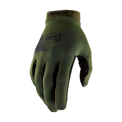 Guanti Lunghi 100% RIDECAMP Kaki/Nero