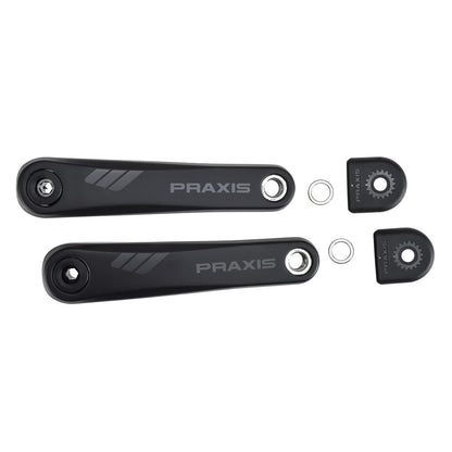 Pedivelle in Carbonio per MTB Elettrica PRAXIS Motore Yamaha/Bosch Nero
