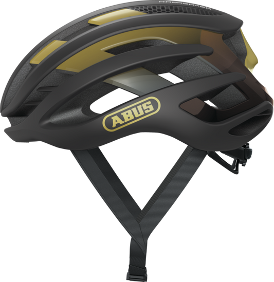 ABUS AIRBREAKER Casco da strada nero/oro