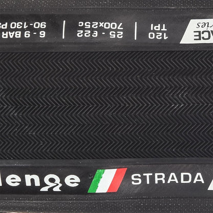 Pneumatico CHALLENGE STRADA RACE 700x25c TubeType Flessibile Nero