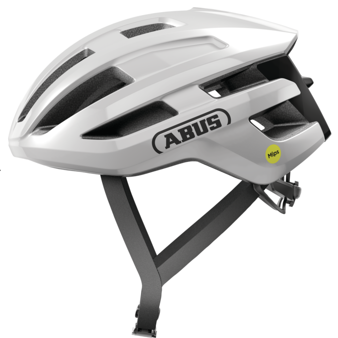 ABUS POWERDOME MIPS Casco da strada bianco brillante