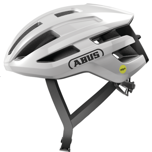 ABUS POWERDOME MIPS Casco da strada bianco brillante