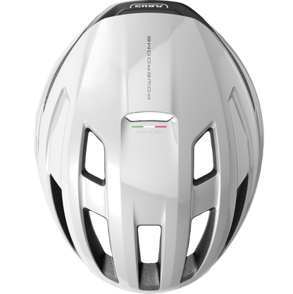 Casco da Strada ABUS POWERDOME MIPS Bianco Lucido