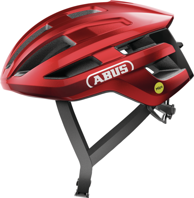 ABUS POWERDOME MIPS Casco da strada rosso