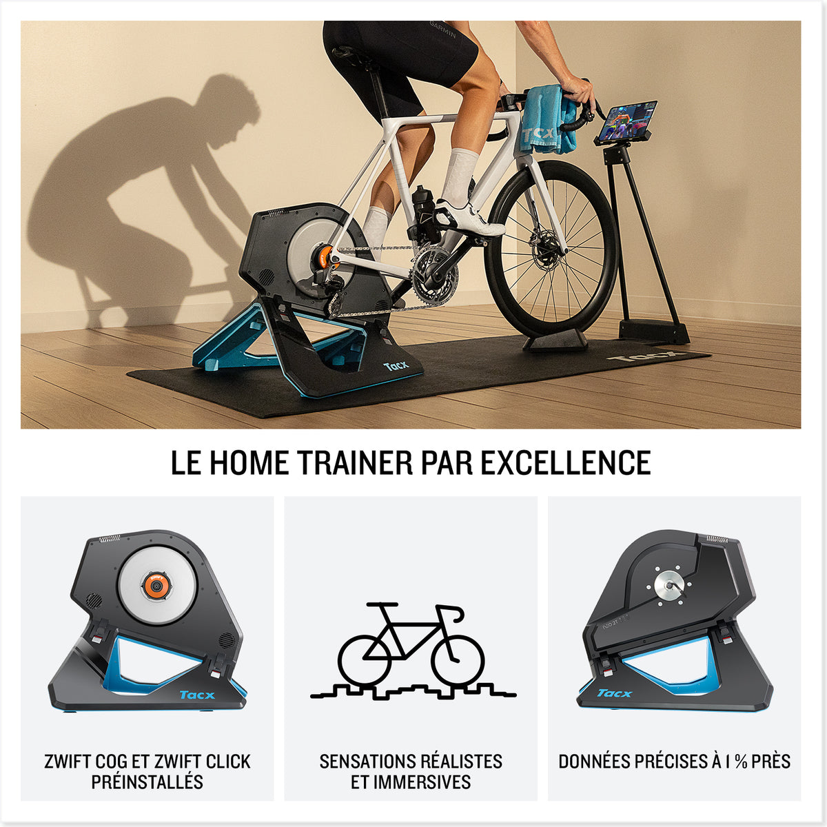 Rullo per allenamento TACX NEO 2T SMART T2875 Versione COG&CLICK