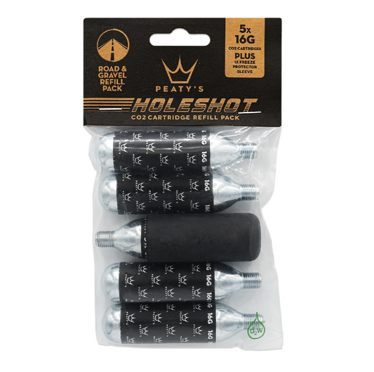 PEATY'S HOLOESHOT Cartuccia CO2 filettata Road / GraVEL (x5)