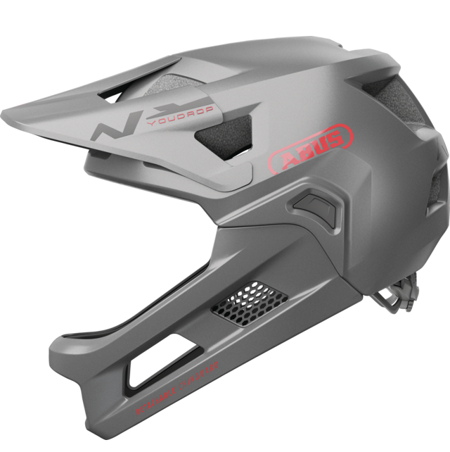 Casco da MTB ABUS YOUDROP FF Junior Grigio