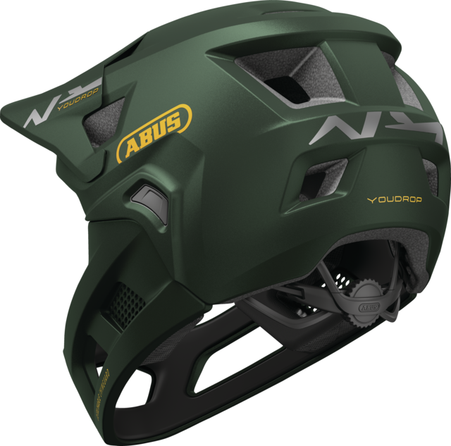 Casco da MTB ABUS YOUDROP FF Junior Moss Verde