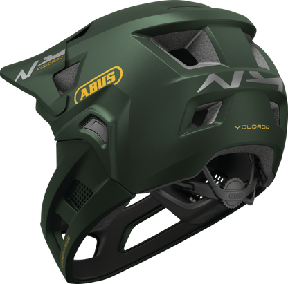 Casco MTB ABUS YOUDROP FF Junior Moss Verde