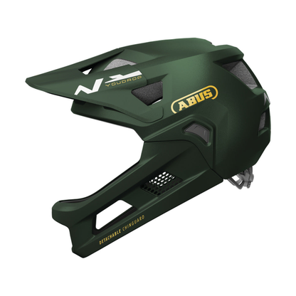 Casco MTB ABUS YOUDROP FF Junior Moss Verde