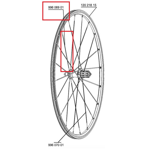 KIT 10 RAZZE MAVIC AV/AR CROSSRIDE UB 08 NERO