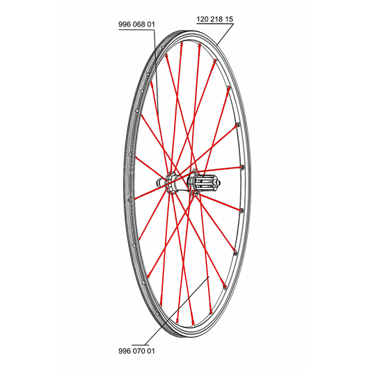 KIT DI 10 RAGGI POSTERIORI MAVIC CROSSRIDE UB 08 NERO 276MM