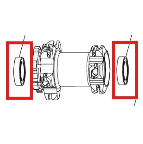 KIT CUSCINETTI MAVIC DCL 9/15 MOZZO 20X32X7 (6804) + 25X37X7 (6805)