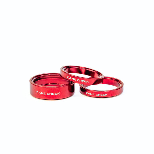 Kit di distanziali per serie sterzo CANE CREEK Interlok rosso