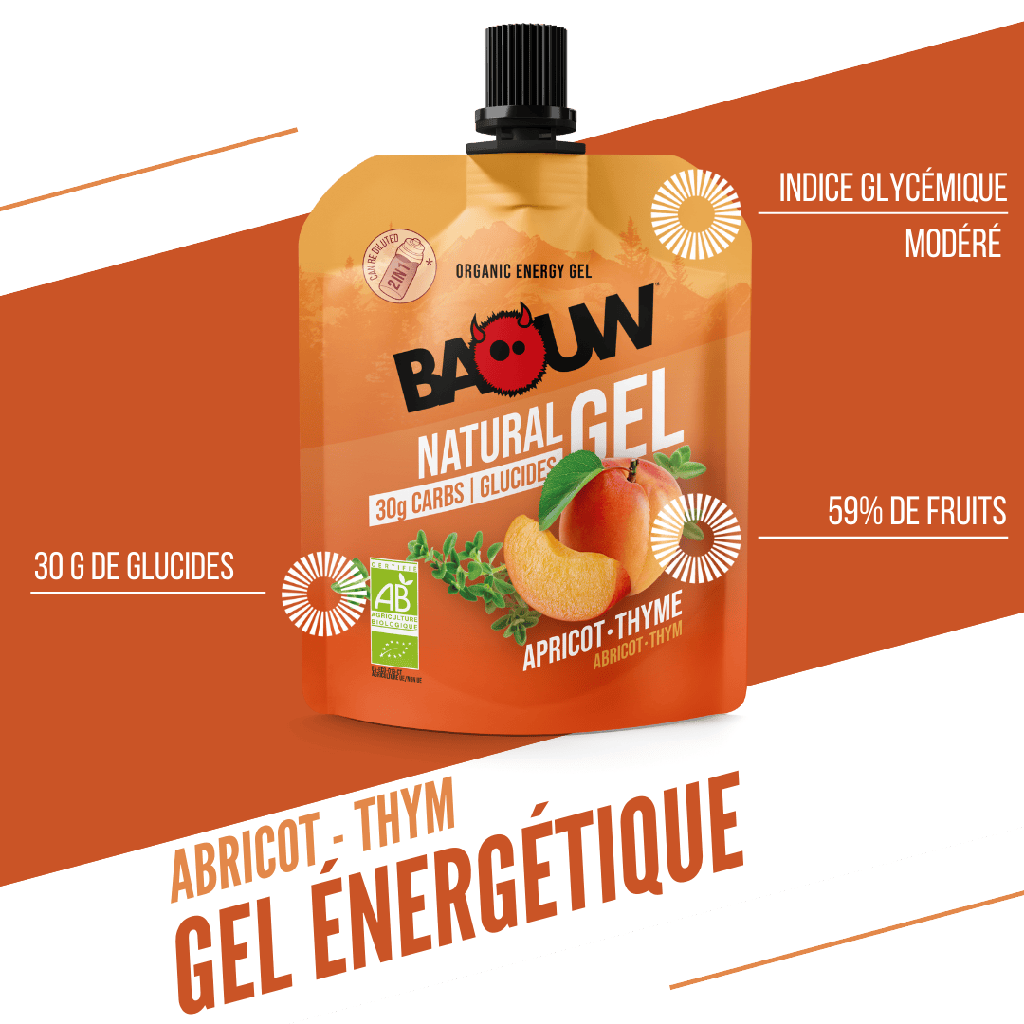 Gel energetico BAOUW BIOLOGICO all'albicocca e al timo (85g)