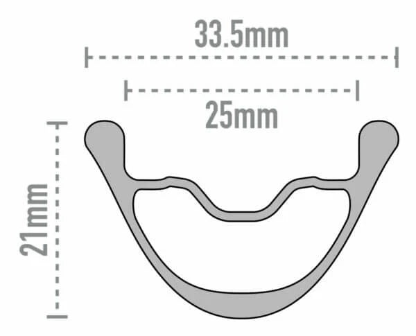 ENVE AG25 ruota posteriore Tubeless Ready (Center Lock)