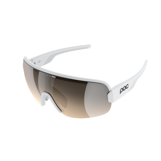 POC AIM Occhiali White Clarity Trail Lente argento parzialmente soleggiata