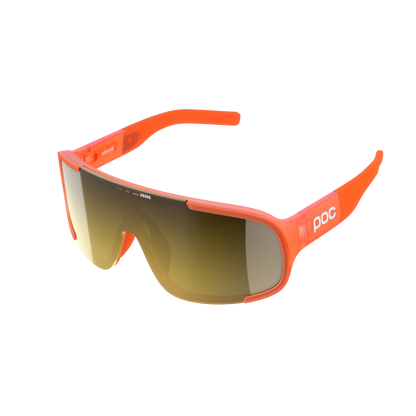 Occhiali POC ASPIRE WF Arancione Fluo Traslucido Lente Clarity Road Partly Sunny Gold