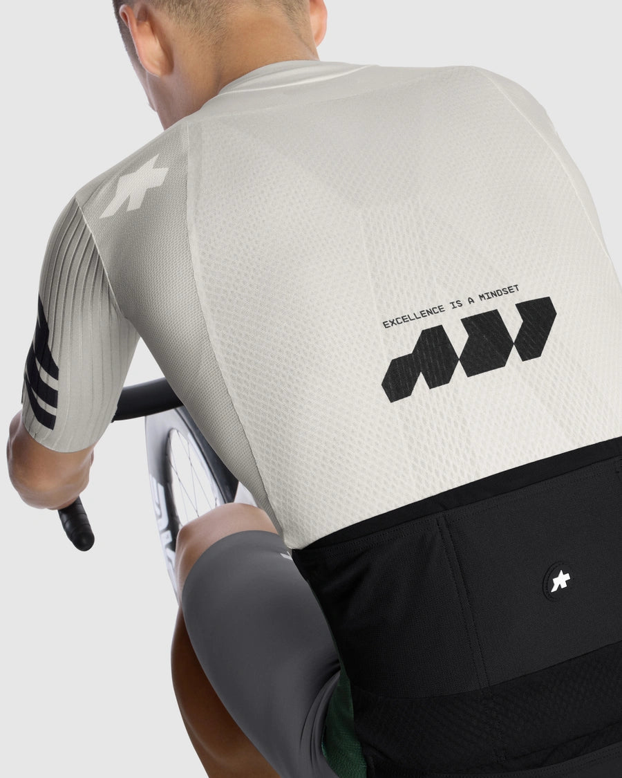 ASSOS EQUIPE RS S11 Maglia a maniche corte bianca con qualcosa da dire