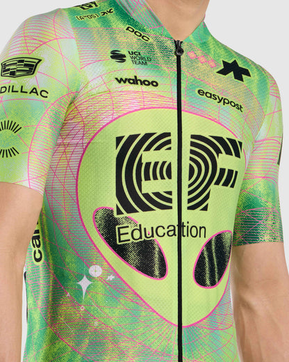 Maglia ASSOS MILLE GT S11 EVO EDUCATION FIRST Maniche Corte Verde/Giallo