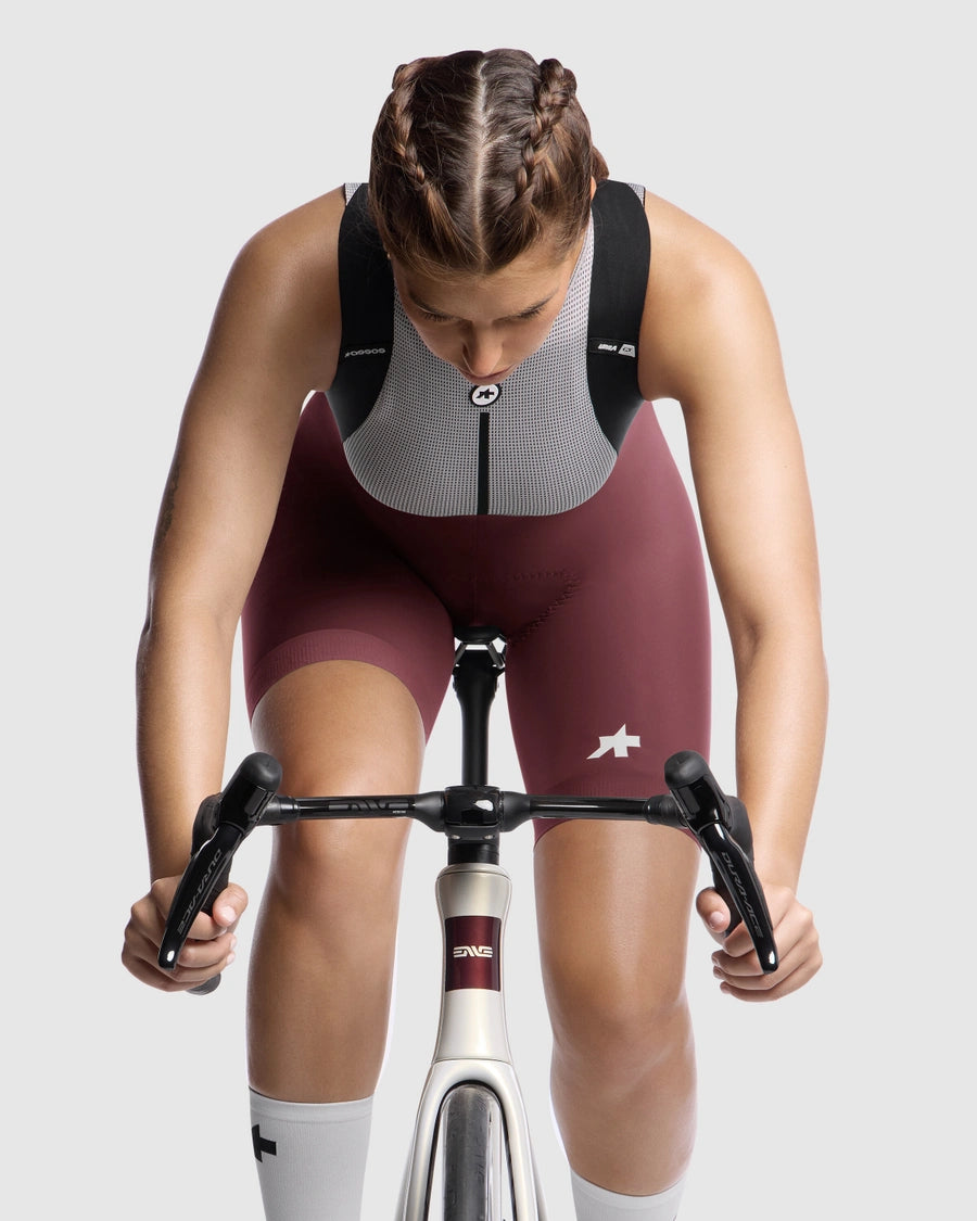 ASSOS UMA GT S11 Salopette donna rosso borgogna