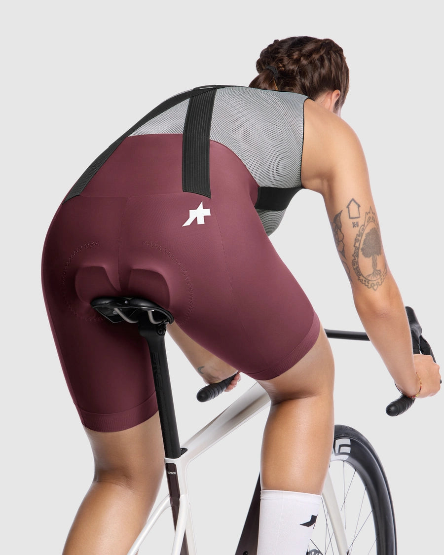 ASSOS UMA GT S11 Salopette donna rosso borgogna