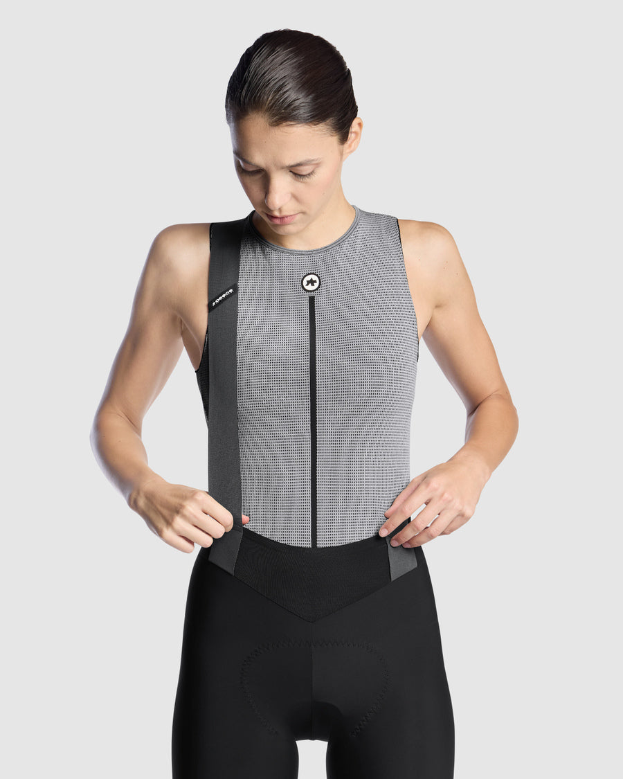 Intimo ASSOS NS SKIN LAYER P1 senza maniche da donna, grigio