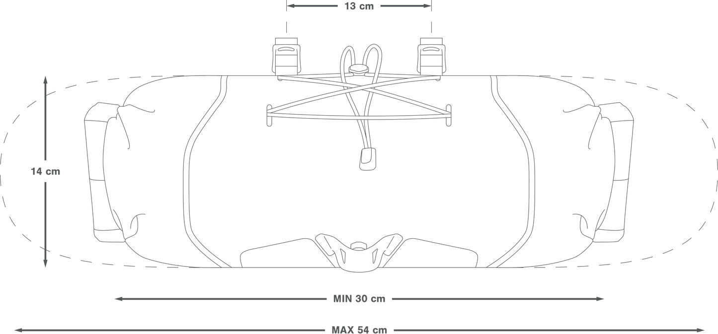 Borsa da manubrio APIDURA BACKCOUNTRY HANDLERBAR PACK 11 L Nero Grigio