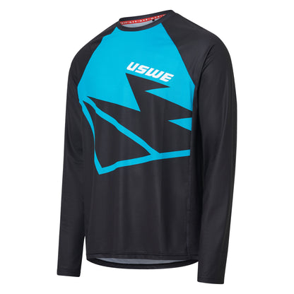 Maillot USWE BERG MTB Maniche Lunghe Nero/Blu