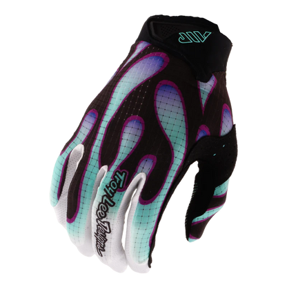 Guanti TROY LEE DESIGNS AIR OVERSPRAY Junior Nero/Real Teal