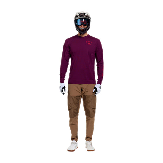 TROY LEE DESIGNS RUCKUS RIDE LOCKDOWN Maglia a maniche lunghe Sangria