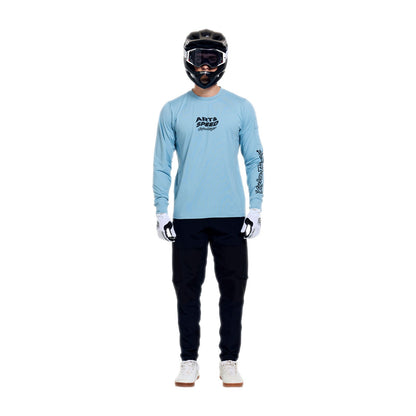 Maglia TROY LEE DESIGNS RUCKUS RIDE WAVES Maniche Lunghe Blu